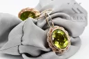 Oro rosa antiguo original de 14k Peridoto amarillo Anillo Joyería vintage vec007r